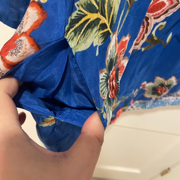 Johnny was short embroidered kimono blazer cardigan shawl xs had a snap to close - Picture 8 of 10